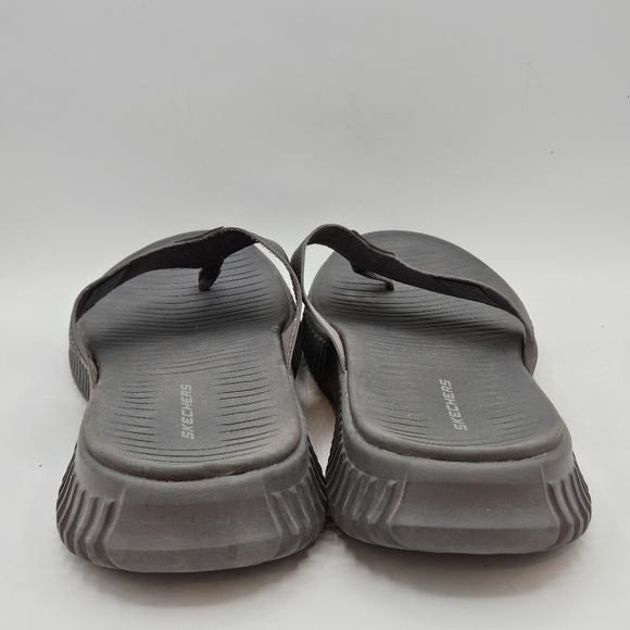 Skechers Men's Elite Flex Coastal Mist Flip-Flop gray size 13 - Picture 6 of 15